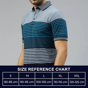 เสื้อโปโลผู้ชายระบายอากาศได้ดีลายทางสีคงทน - Product Image 5