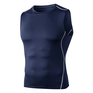 Débardeurs sans manches personnalisables grande taille pour hommes XL chemises de sport vierges avec impression de logo tissu en polyester - Product Image 5
