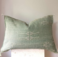 Vente en gros Cactus marocain soie fait à la main housses de coussin décoratives maison Cactus soie coton coussins Kelim