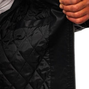 เสื้อแจ็กเก็ตบอมเบอร์สำหรับผู้ชายเสื้อแจ็กเก็ตหนังสไตล์วินเทจสำหรับผู้ชาย - Product Image 5