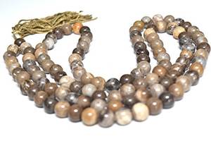 Piedra de alta calidad Mala cuentas petrificadas curación Natural Mala cristal Collar Cuentas 108 piedras preciosas naturales cristal Mala mayorista - Product Image 6