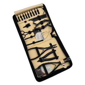 Kit de herramientas de alicates para extensiones de cabello iTip con pinzas cortadoras, gancho de aguja, tijera de bucle, cinta profesional negra mate en alicates de extensión - Product Image 3
