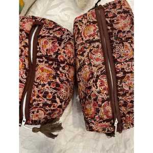 Bolsa de Cosméticos Grande Estilo Bohemio - Práctica Bolsa de Maquillaje con Cremallera, Diseño de Puntos y Rayas, de Poliéster, para Viajes al Aire Libre - Product Image 2