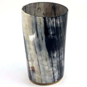 Verre à vin en corne européenne de qualité supérieure, corne de taureau naturelle, avec montage en laiton, populaire en Allemagne et en Amérique - Product Image 5