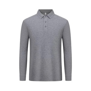 เสื้อโปโลแขนยาวผ้าฝ้ายแท้สำหรับผู้ชาย ชุดทำงานทีมฤดูใบไม้ร่วงฤดูหนาว เสื้อเยาวชน มีหลายสีให้เลือก - Product Image 6