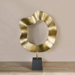 Classic Round Metal <b>Ribbon</b> Ring Abstract Accent Set of 2 - Product Image 6