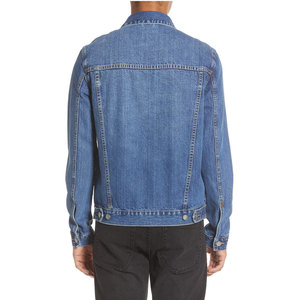 Veste classique personnalisée délavée pour homme Vêtement d'extérieur décontracté Bon tissu Veste en jean tendance pour homme - Product Image 3