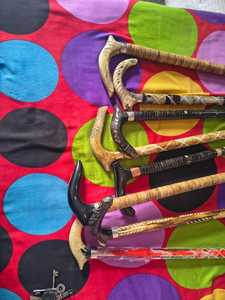 Bastón de cuerno de buey de búfalo de 3 secciones de alta calidad con estilo vintage moderno para actividades al aire libre como acampar - Product Image 3