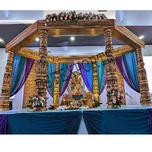 Grand Vinayak Mandap pour les mariages de l'Inde du Sud Thème Antique traditionnel Mandap Décor Tamil Indien Maharani Mariage Mandap USA - Product Image 1