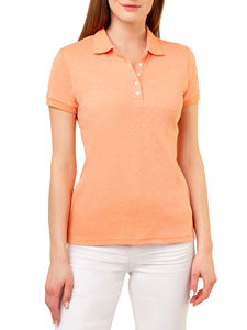 Vente en gros Polo de haute qualité pour femmes pour Golf Interlock Polos rose chiné pour femmes - Product Image 5