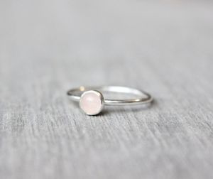 Anillo de corte clásico de Plata de Ley 925, piedras preciosas de cuarzo rosa, joyería fina elegante para bodas, fiestas, regalos de aniversario de compromiso - Product Image 3