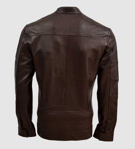 Chaqueta Bomber de Lona y Cuero para Hombre, Estilo Casual, Alta Calidad, Cuello Alto, Resistente al Viento, Transpirable, Colores Personalizables - Product Image 2