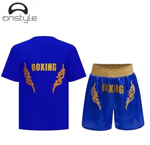 อุปกรณ์ซ้อมมวยแบบสั้นสำหรับมวยไทยประกอบด้วยเสื้อป้องกันปากกางเกงขาสั้นอุปกรณ์การต่อสู้ล่าสุด - Product Image 5