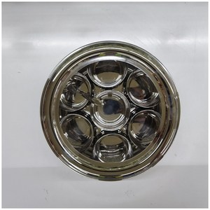 Caja de especias de acero inoxidable Masala Dabba transparente caja de especias de latón siete contenedores extraíbles transparente - Product Image 2