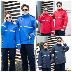 Veste réfléchissante extérieure pour hommes coupe-vent imperméable vêtements de travail de sécurité pour la construction nocturne - Product Image 5