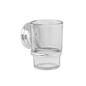 Scatola di 6 Foset Aqua Chrome porta spazzolino da denti con bicchieri bicchieri
