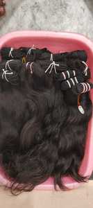 Paquets de cheveux bruts indiens de haute qualité vendeur non transformé temple en gros vison humain vierge cuticule alignée cheveux à Double trame - Product Image 2