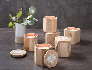 ตกแต่งบ้านหรูหราและโรงแรมโต๊ะเชิงเทียนไม้สําหรับขายจํานวนมากดูเรียบง่ายและมีระดับเทียนทีไลท์ - Product Image 4