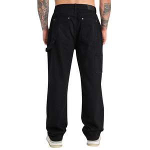 Jeans Carpenter Denim pour Hommes Noir Coupe Décontractée Multi Poche Durable Lourd Utilitaire Streetwear Workwear Style Cargo - Product Image 2
