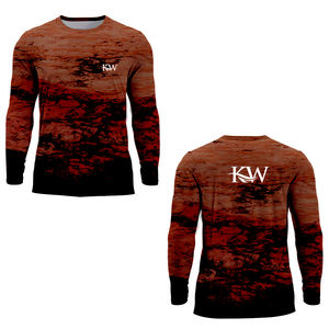 Custom Plus Size Men's UPF50 <b>Moisture</b> <b>Wicking</b> UV Protection Fishing <b>Shirts</b> Printed Performance Long Sleeve 100% Polyester - Product Image 6