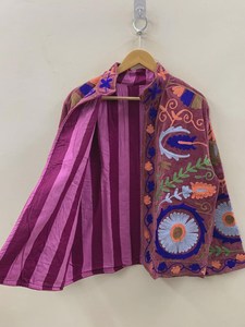 Luxurious Embroidery Suzani <b>Velvet</b> Winter Jacket Suzani Floral Coat Unisex Bomber Jacket Winter Jacket - Product Image 3