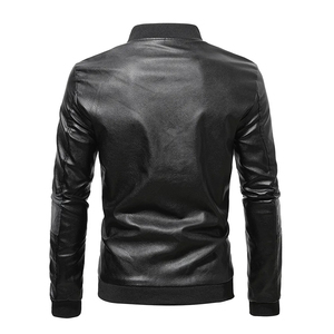 Venta caliente Precio barato al por mayor Mejor diseño 2025 Material de cuero Chaqueta de moda Diseño único Chaqueta de cuero para hombres - Product Image 6