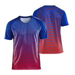 Haut de sport respirant à manches courtes, léger, à séchage rapide, imprimé sur mesure, vêtements de performance unisexe, sublimé, hiver - Product Image 3