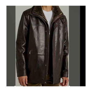 Grossiste Fashion Wear Veste en cuir Veste en cuir véritable pour hommes avec fermeture éclair produit à vendre - Product Image 2