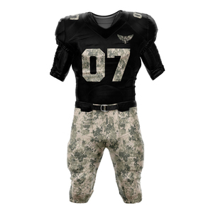 เสื้อเจอร์ซีย์อเมริกันฟุตบอลแห้งเร็วพร้อมลายตัวเลขตามสั่งและโลโก้ด้านหน้าขายส่ง - Product Image 1