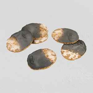 แผ่นรองแก้วเรซิ่นลายเครื่องดื่มชาทำมือขายดีอันดับต้นๆ สำหรับจัดแสดง  รับผลิตแบบ OEM ODM ของตกแต่งศิลปะและของสะสมตามสั่ง - Product Image 1