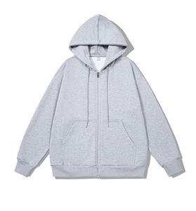 Top Quality Men Hoodie 100% Cotton Zip-Up Hoodie Heavyweight <b>Puff</b> Print Streetwear Hoodies for Men - Product Image 2