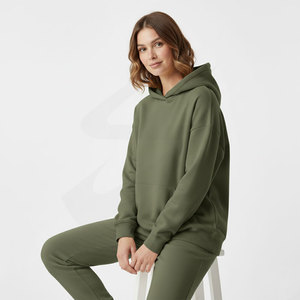 Sweat-shirt à capuche surdimensionné personnalisé pour femme, coupe ample, en molleton épais 100 % coton, fabrication OEM, vente en gros, fabricant en gros - Product Image 3