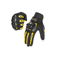 Gants de moto en cuir, à doigts entiers, imperméables, respirants, pour motocross, pour un usage sportif unisexe