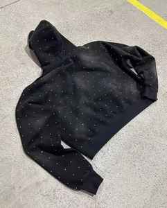 เสื้อฮู้ดพิมพ์ลายพลอยเทียมขนาดพลัสไซส์แห้งเร็วระบายอากาศได้ดี - Product Image 2