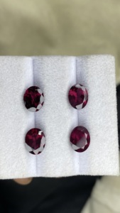 Juego Certificado de 4 Piedras Preciosas Sueltas de Rodolita Granate Lechoso Natural de 9x7 mm, Corte Ovalado con Excelente Calidad de Color, 9.09 Quilates - Product Image 4