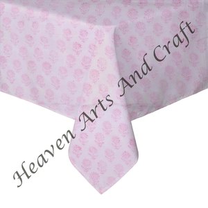 Nappe 100% coton fait à la main bloc impression moderne carré lavable couverture de table pour un usage domestique - Product Image 5