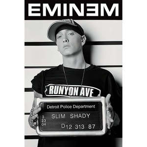 Modern Style Eminem <b>Poster</b> Verbrecherkartei Design Made of Paper - Product Image 2