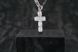 จี้เพชรฮิปฮอปประดับ Vvs1สุดหรูสร้อยคอทองเหลืองสไตล์เมืองได้รับการรับรองจากคริสเตียน - Product Image 3