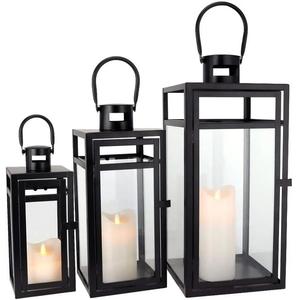Decorative <b>Black</b> Metal & Glass <b>Lantern</b> for <b>Candle</b> Display Geometric <b>Lantern</b> Wedding Decor <b>Lantern</b> Centerpiece tealight - Product Image 5