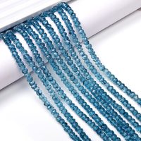 Lot de 5mm de perles rondes naturelles à facettes en topaze bleue de Londres pour la fabrication de bijoux et de bracelets en vrac