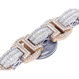 Bracelet à maillons cubains en diamant Moissanite VVS de 20mm en argent sterling 925 Style Hip Hop Miami Bracelet et bracelet cubain glacé - Product Image 6