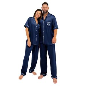 Ensemble de pyjama en satin de qualité supérieure pour femmes, sensation de soie douce, vêtements de nuit en deux pièces, ensemble de vêtements de détente pour une nuit confortable en grande quantité - Product Image 6