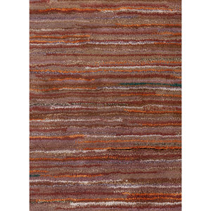 พรมทอมือลายทางคลาสสิก Acar ทำจากขนสัตว์และใยวิสโคส สีชมพูและสีม่วง ขนาด 9x12 รุ่น Tra-14448 สำหรับบ้านและรถยนต์ ด้วยเทคนิคการทอแบบแบน - Product Image 3