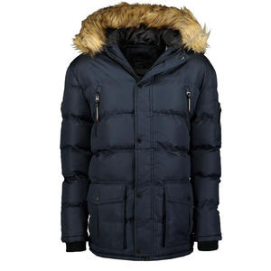 Chaqueta Parka Extra especial de invierno de lujo para hombre con bolsillos extra con capucha de piel gruesa y cálida con estilo con parches personalizados - Product Image 2