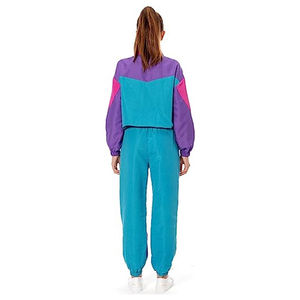 Ensemble de vêtements de sport pour femmes des années 80 Ensemble 2 pièces Casual Sweatsuits Retro Vintage Purple Tracksuit Windbreaker Suit 2025 - Product Image 2