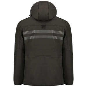 Veste Softshell à capuche réglable et confortable de qualité supérieure aux poignets élastiques pour hommes veste durable et lourde à coupe moderne avec logo personnalisé - Product Image 6