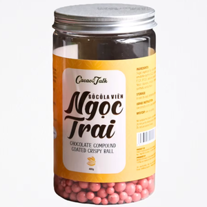 Bolas crujientes recubiertas de chocolate fresa HALAL fábrica personalizable cacao caramelo panadería comida forma sólida buen precio - Product Image 1