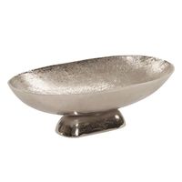 Ecologisch verantwoorde gouden aluminium ovale serveerschaal met gepolijste dadelpatronen voor zakelijke geschenken