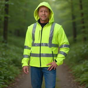 Yellow <b>Softshell</b> Promotional <b>Jacket</b> for <b>High</b> <b>Visibility</b> - Product Image 3