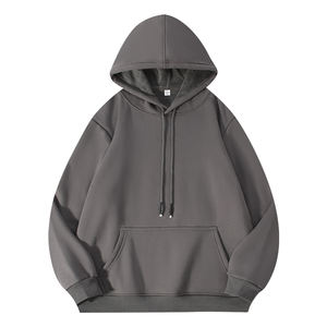 Streetwear Blank <b>Hoodie</b> 380gsm Fleece Heavyweight Cotton <b>Black</b> Pullover <b>Oversize</b> No Strings Hoodies - Product Image 4